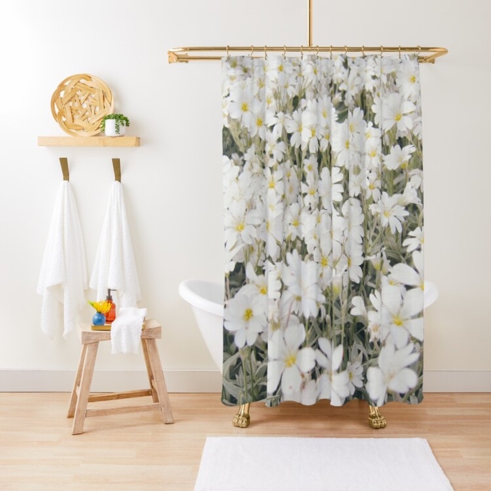 Flower Party shower curtain. Never used.